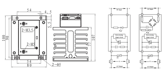 UL Certified Solid State Relay CAG6-1/250F-38 20A 40A with Heat Sink and DIN-Rail Mounting