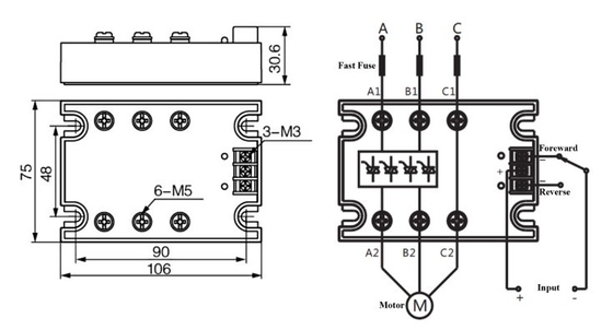 Clion NNG1F HHG1F Three phase Motor Reversing 5-32v dc to ac SSR for