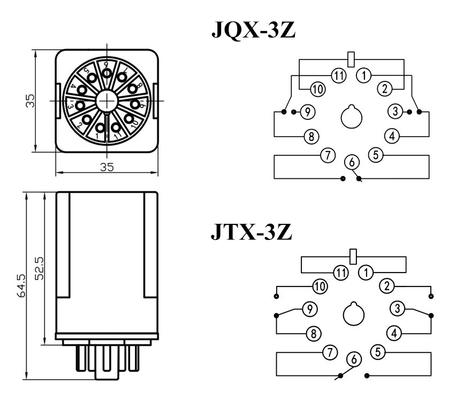 NNC Clion power relay HHC70A NNC70A(JQX-10F) 2Z 3Z 8pins 11pins dpdt safety relay