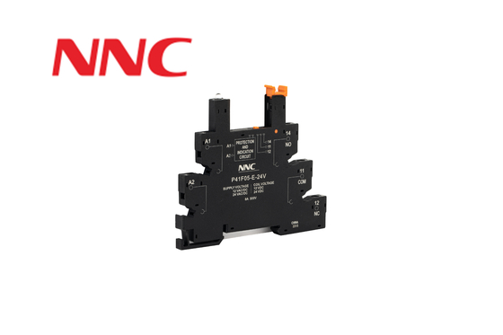 NNC Relay Socket P41F05-E-24V 8A Guide rail mounting type suitable for NNC41 slim relay