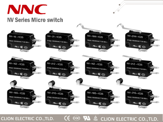 NNC Waterproof Microswitch NV Series with different kinds of lever High-Speed and Accurate Switch for Industrial Automation