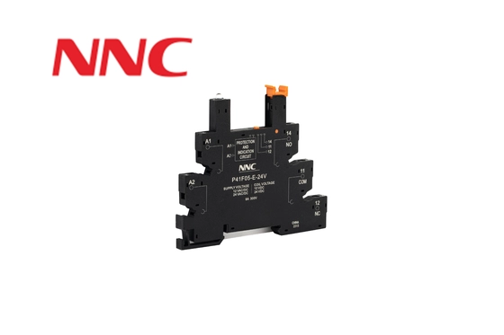 NNC Relay Socket P41F05-E-24V 8A Guide rail mounting type suitable for NNC41 slim relay