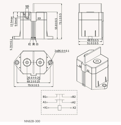 NNC New Energy Relay NN82B 150-300A high load current for Charging Pile, Energy Storage, Electric Vehicle