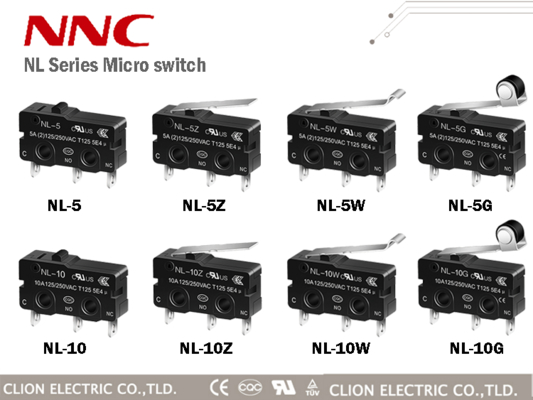 NNC miniature weight Micro Switch NL series for electronics, machinery and light industry